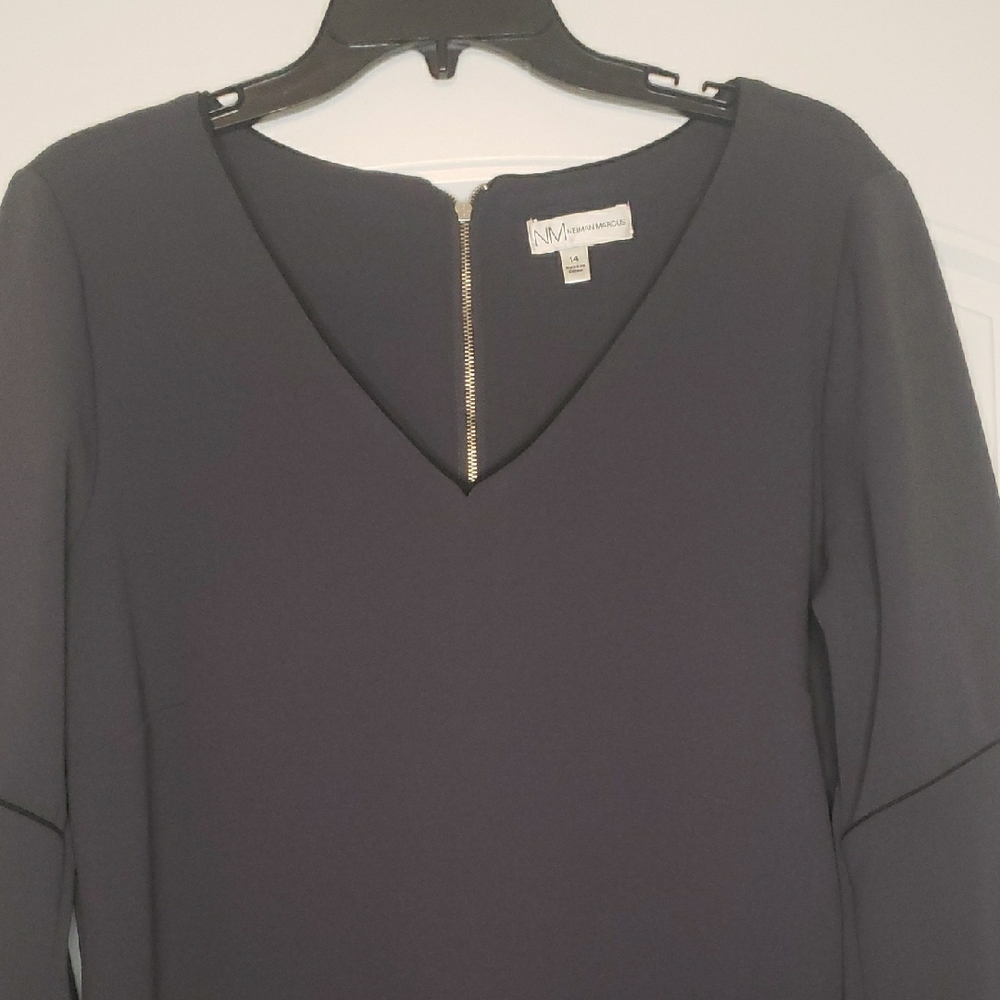 Elegant Gray Women's Dress - Picture 2 of 10